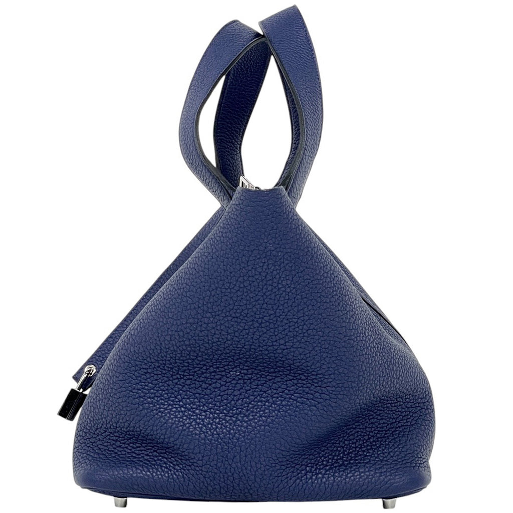 エルメス ピコタンロック MM ハンドバッグ トリヨンクレマンス ブルーアンクル D レディース 【中古】brbag