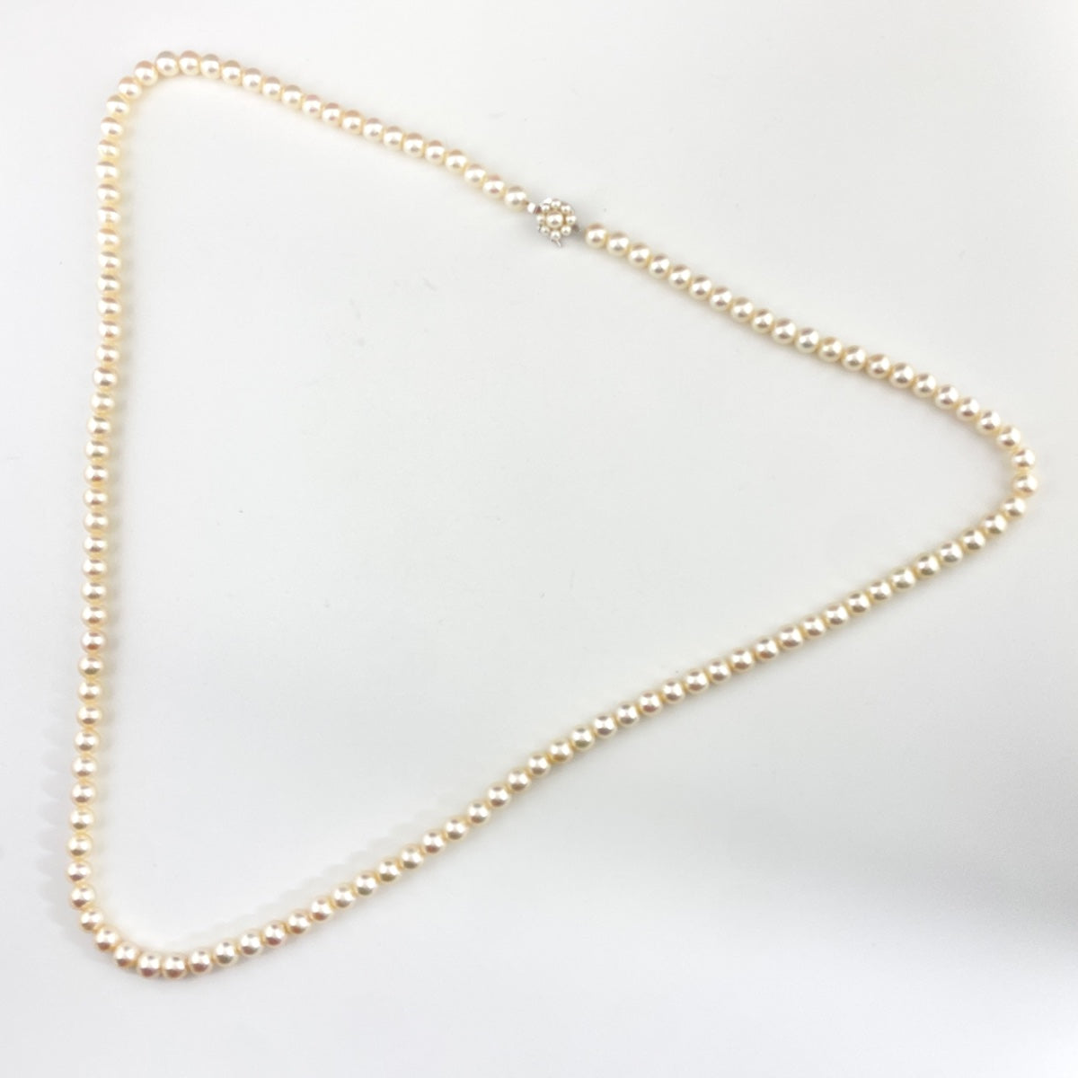 ケシバロック真珠　18Kホワイトゴールド
ダイヤモンド0.06ct ネックレス バイセル公式】タサキ パール デザインネックレス WG ホワイト