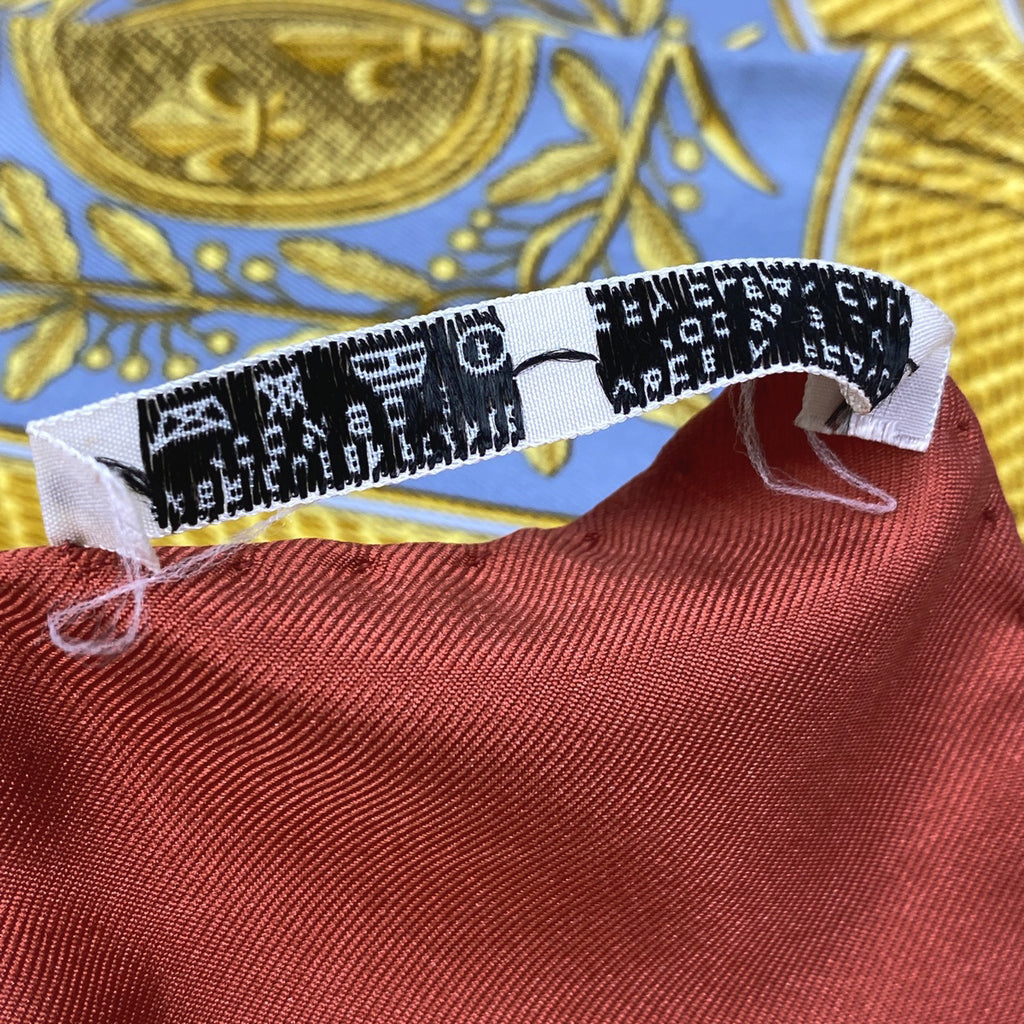 エルメス カレ 90 Poste et Cavalerie サーベル飾り袋 スカーフ シルク レッド マルチカラー レディース 【中古】brbag