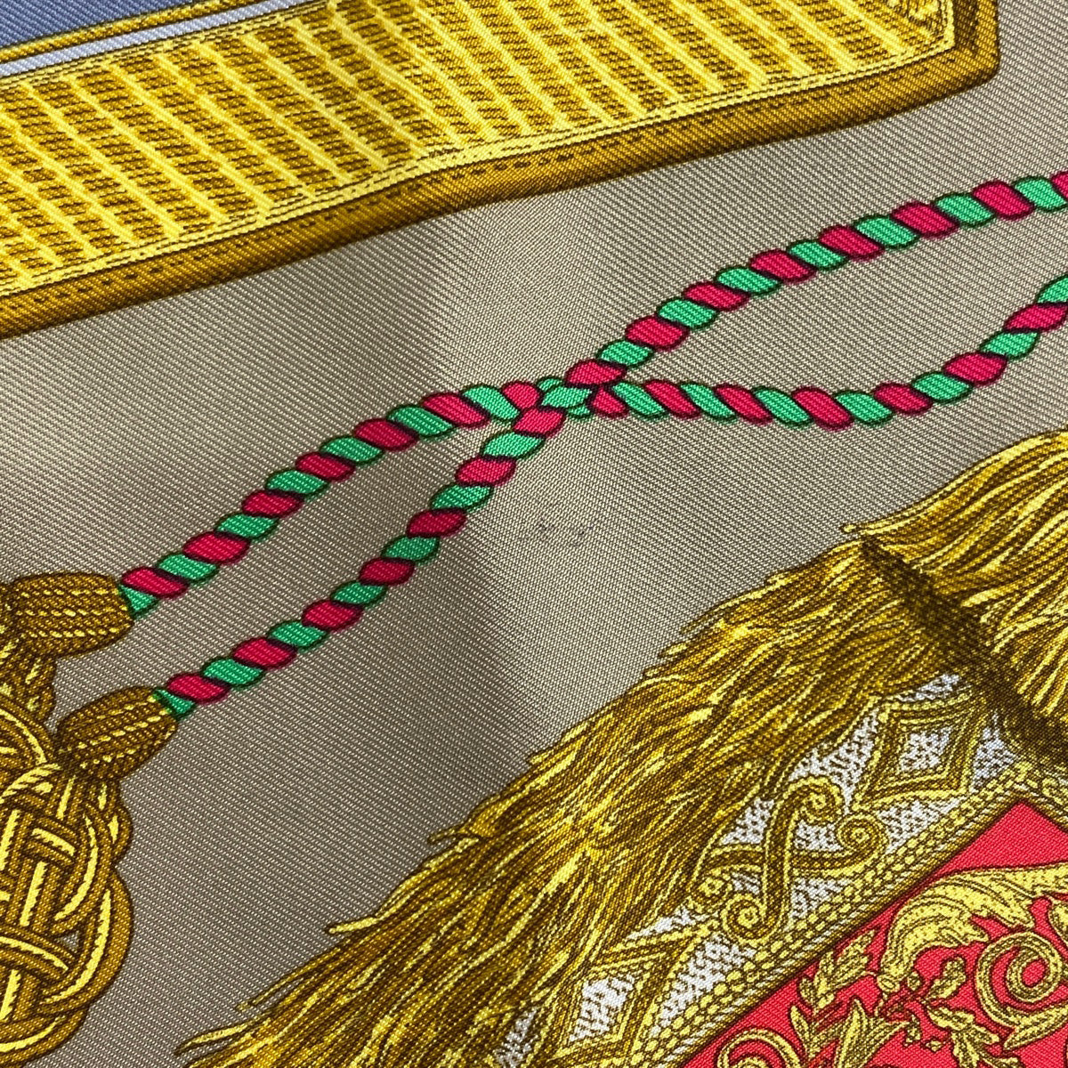 エルメス　カレ90   サーベル飾り袋 POSTE ET CAVALERIE バイセル公式】エルメス カレ 90 Poste et Cavalerie サーベル