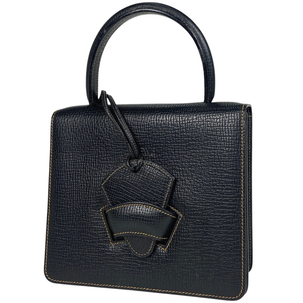 ロエベ バルセロナ ハンドバッグ 2WAY ショルダーバッグ ロゴ ハンドバッグ レザー ブラック レディース 【中古】brbag
