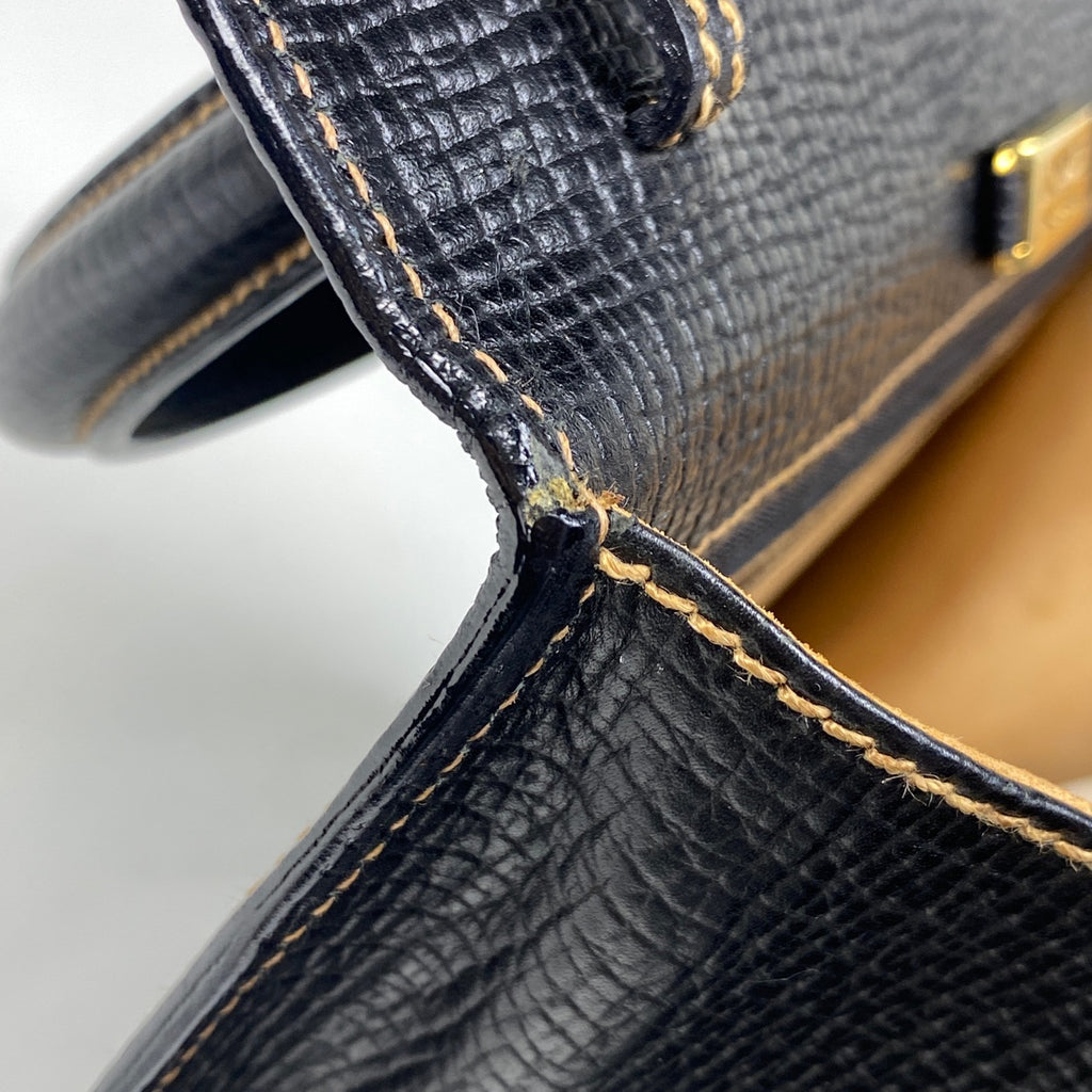 ロエベ バルセロナ ハンドバッグ 2WAY ショルダーバッグ ロゴ ハンドバッグ レザー ブラック レディース 【中古】brbag