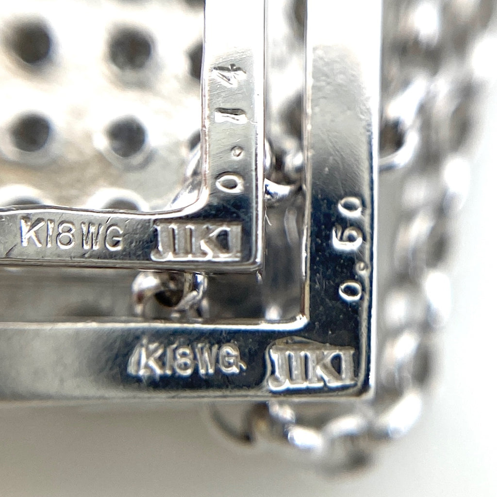 メレダイヤ デザインネックレス WG ホワイトゴールド ペンダント ネックレス K18 WG ダイヤモンド レディース 【中古】nbjwl