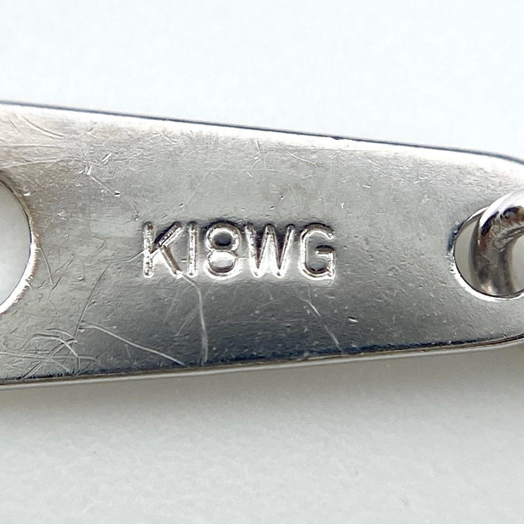 メレダイヤ デザインネックレス WG ホワイトゴールド ペンダント ネックレス K18 WG ダイヤモンド レディース 【中古】nbjwl