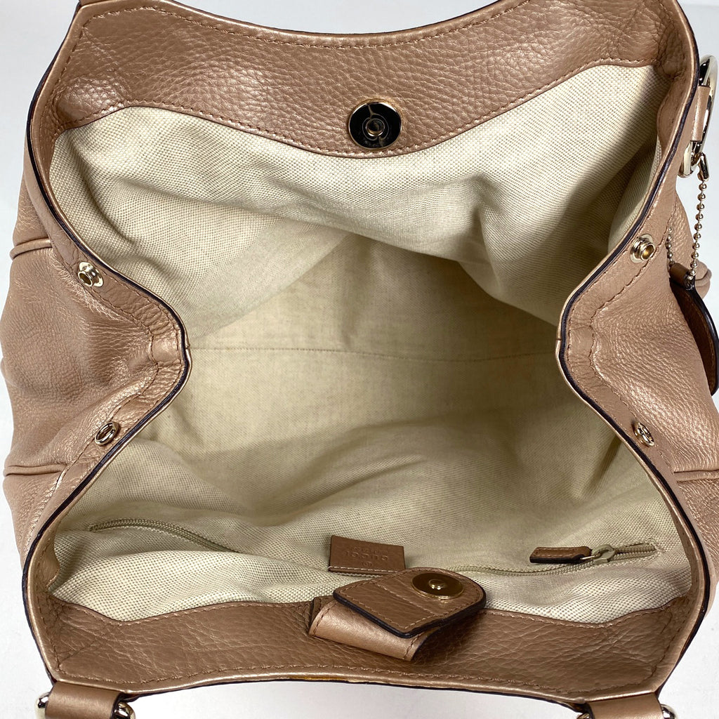 グッチ スーキー ハンドバッグ トートバッグ GG ハンドバッグ レザー ゴールド 21194 レディース 【中古】 brbag