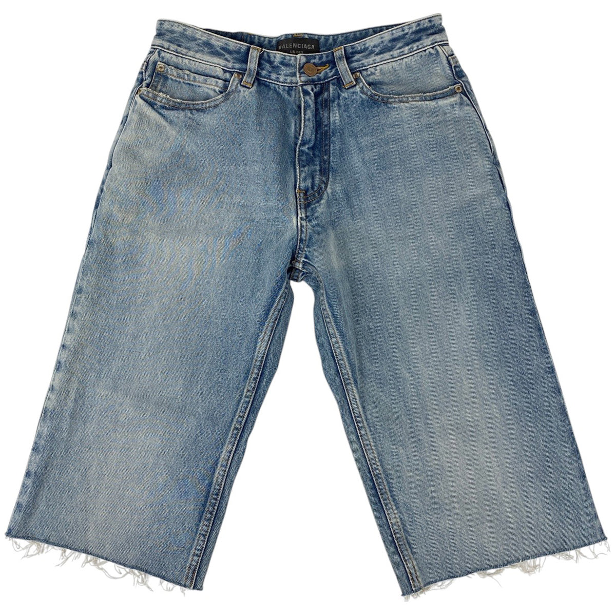 【BALENCIAGA】RIPPED OFF ルーズ デニム ジーンズ ロゴ BALENCIAGA ( バレンシアガ ) DESTROYED デニムジーンズ ss22