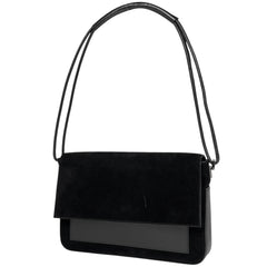 グッチ ロゴ ショルダーバッグ ワンショルダー ショルダーバッグ スエード ブラック 0013772 レディース 【中古】brbag