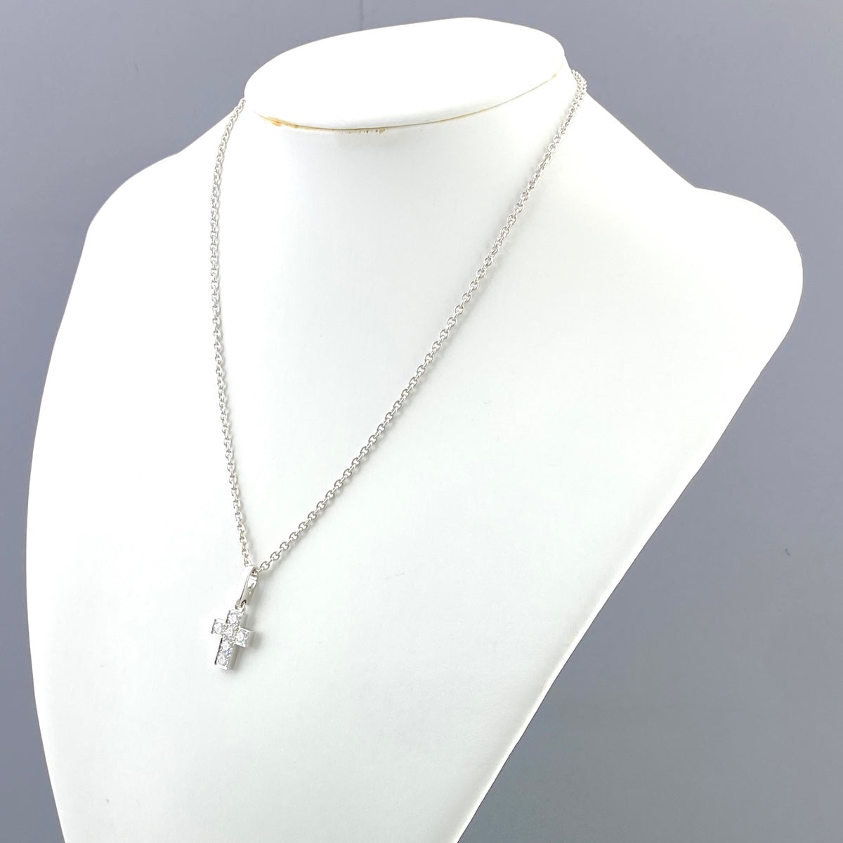 バイセル公式】カルティエ クロス ネックレス ペンダント メレダイヤ