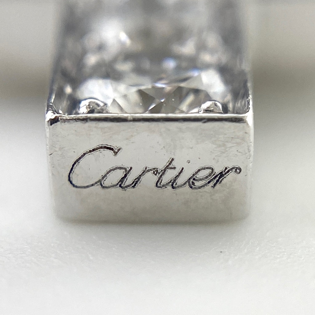 カルティエ クロス ネックレス ペンダント メレダイヤ 十字架 チャーム ネックレス 750 ダイヤモンド レディース 【中古】brjwl