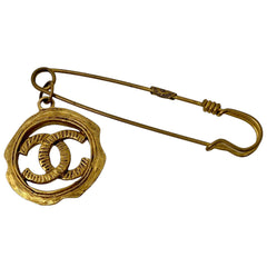 シャネル ココマーク ブローチ スイング ストールピン ブローチ GP ゴールド レディース 【中古】bracc