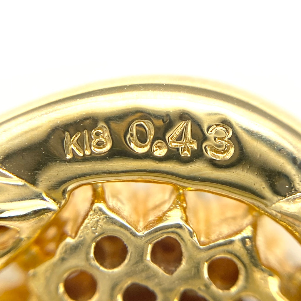 【在庫一掃】 メレダイヤ デザインペンダントトップ YG イエローゴールド ペンダントトップ K18 ダイヤモンド レディース 【中古】nbjwl