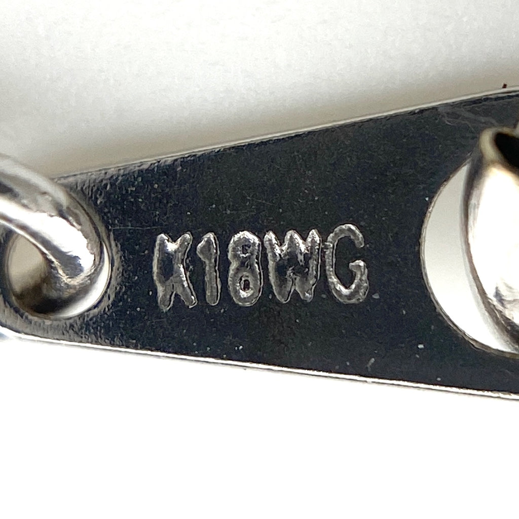 【在庫一掃】 メレダイヤ デザインネックレス WG ホワイトゴールド ペンダント ネックレス K18 WG ダイヤモンド レディース 【中古】 nbjwl