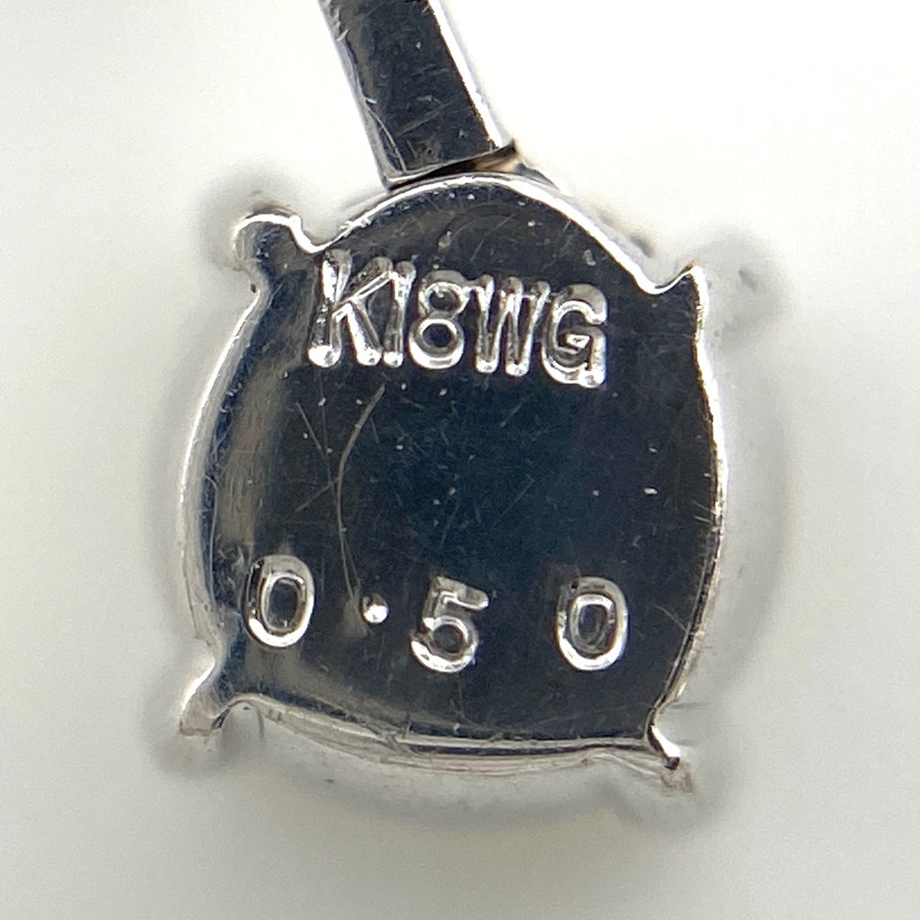 【在庫一掃】 メレダイヤ デザインネックレス WG ホワイトゴールド ペンダント ネックレス K18 WG ダイヤモンド レディース 【中古】 nbjwl