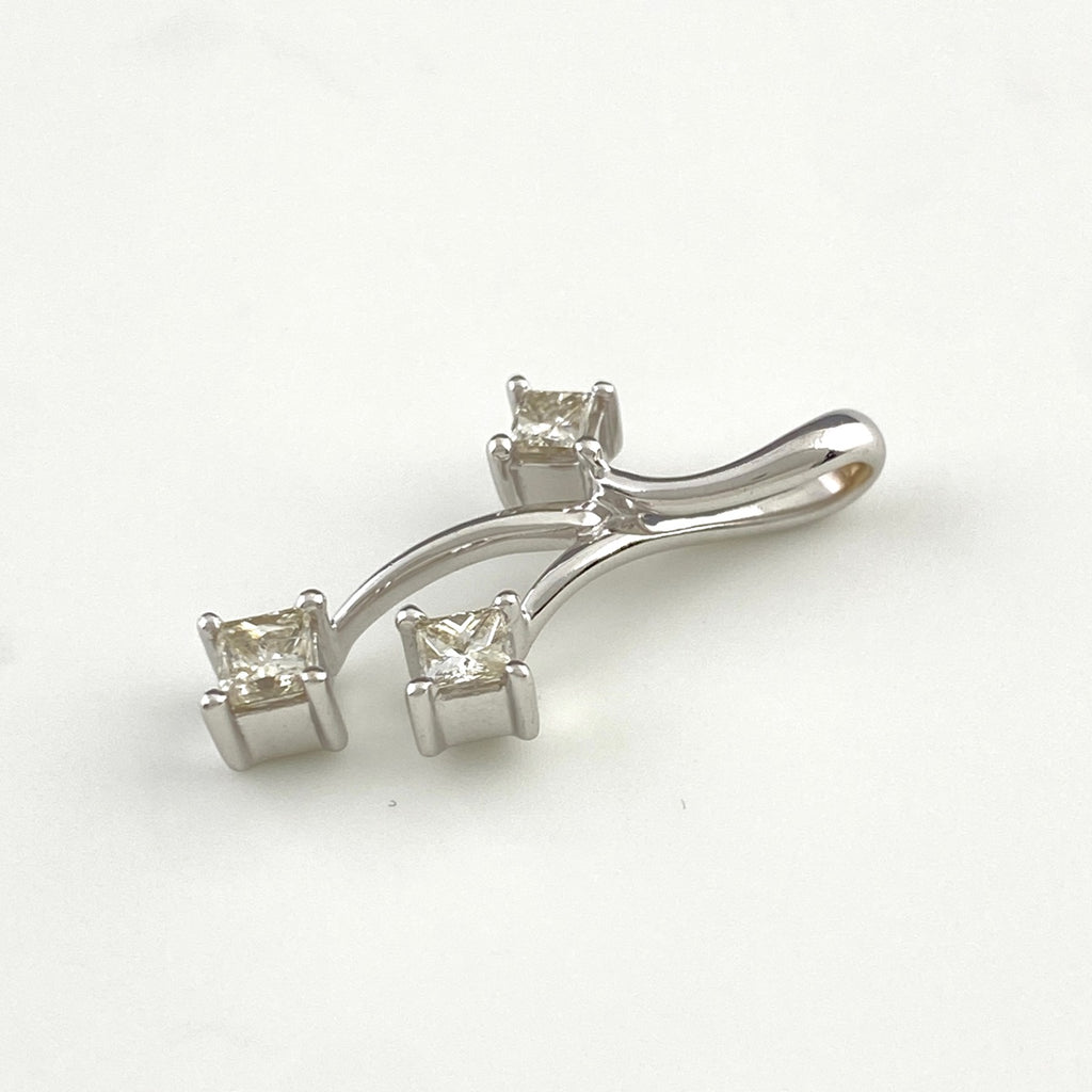 メレダイヤ ペンダントトップ WG ホワイトゴールド ペンダントトップ K18 WG ダイヤモンド レディース 【中古】nbjwl