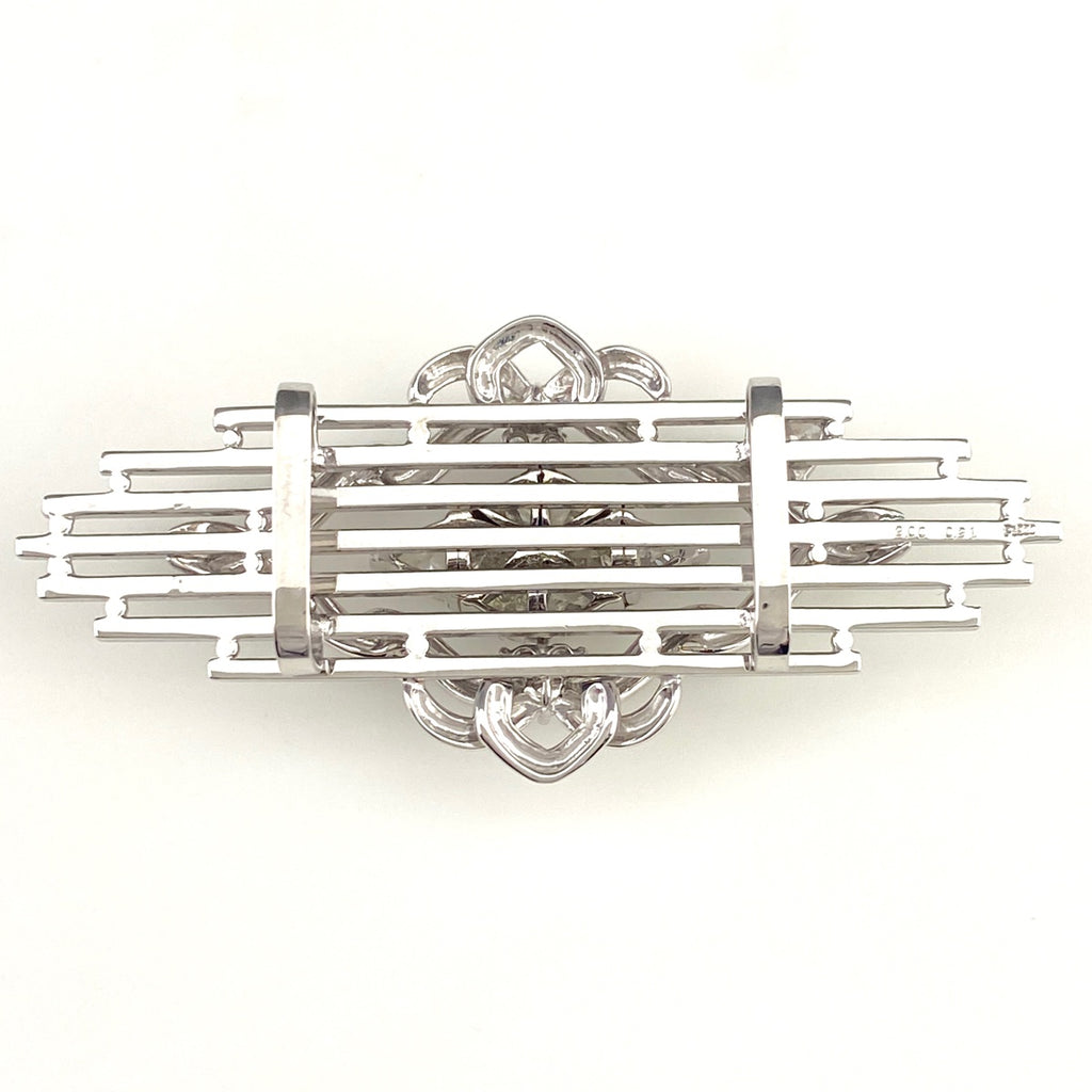 帯留め プラチナ メレダイヤ 帯留め Pt900 ダイヤモンド レディース 【中古】nbjwl