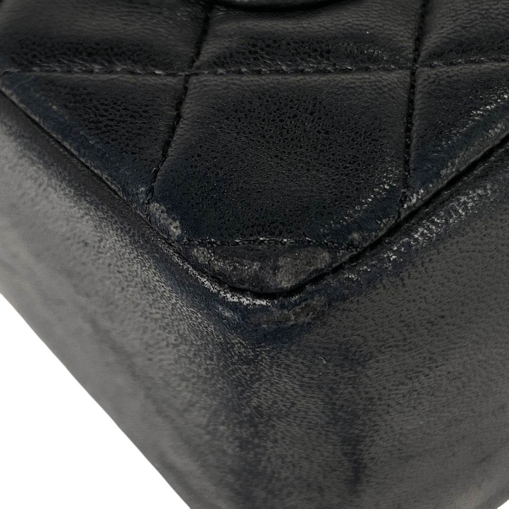 【在庫一掃】 シャネル ココマーク チェーン ショルダーバッグ マトラッセ レザー ブラック レディース 【中古】 brbag