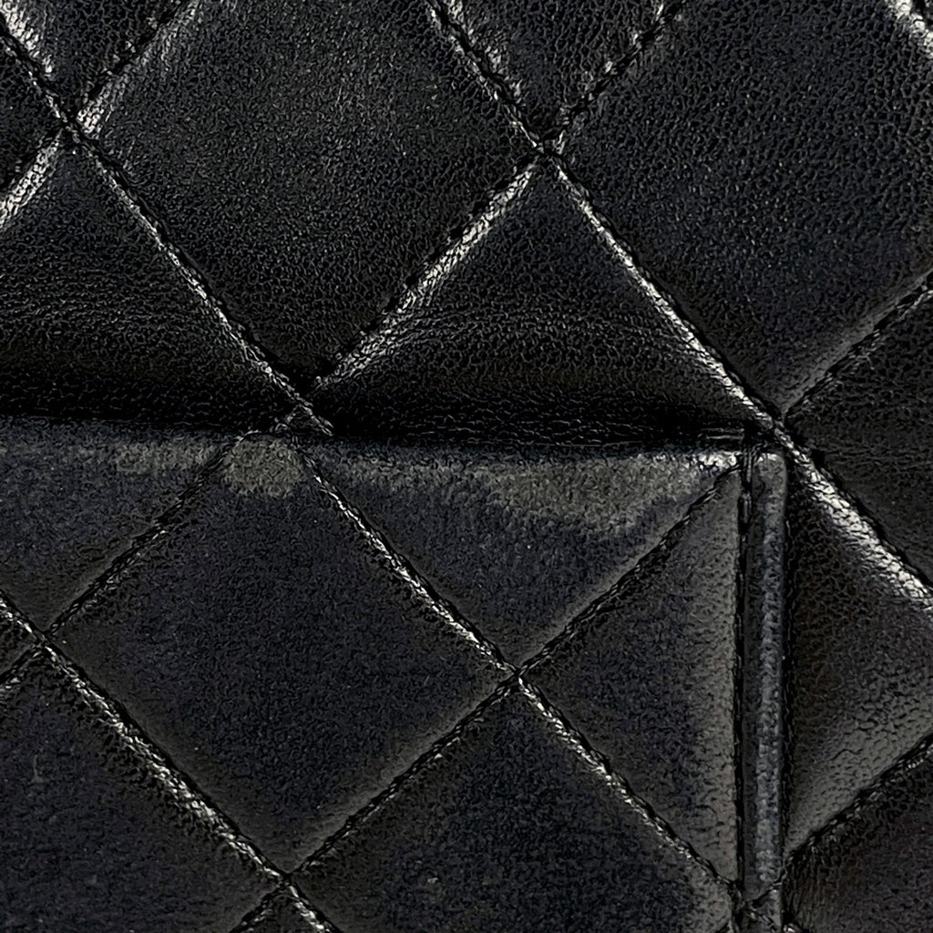 【在庫一掃】 シャネル ココマーク チェーン ショルダーバッグ マトラッセ レザー ブラック レディース 【中古】 brbag