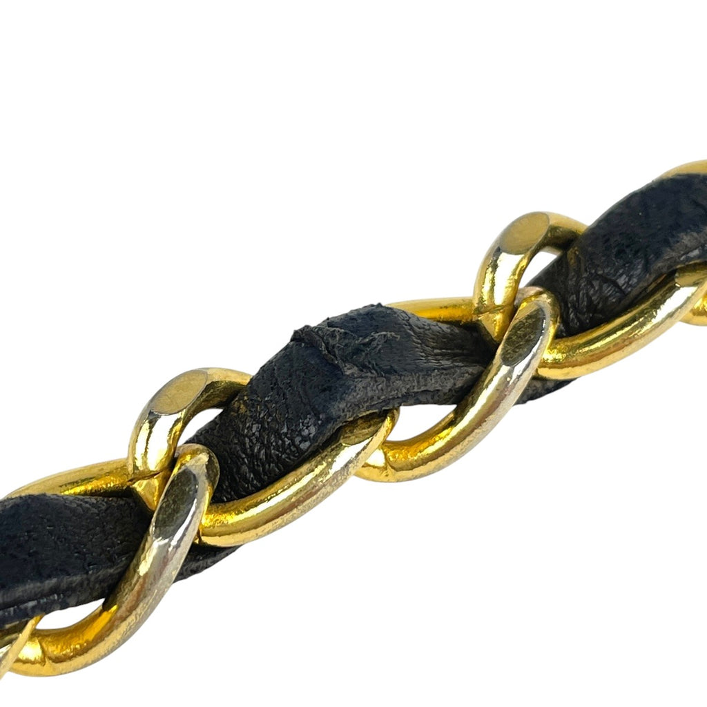 【在庫一掃】 シャネル ココマーク チェーン ショルダーバッグ マトラッセ レザー ブラック レディース 【中古】 brbag