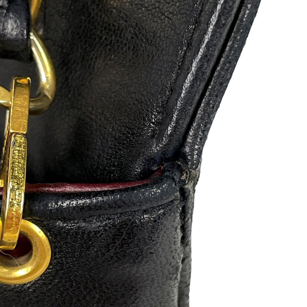 【在庫一掃】 シャネル ココマーク チェーン ショルダーバッグ マトラッセ レザー ブラック レディース 【中古】 brbag