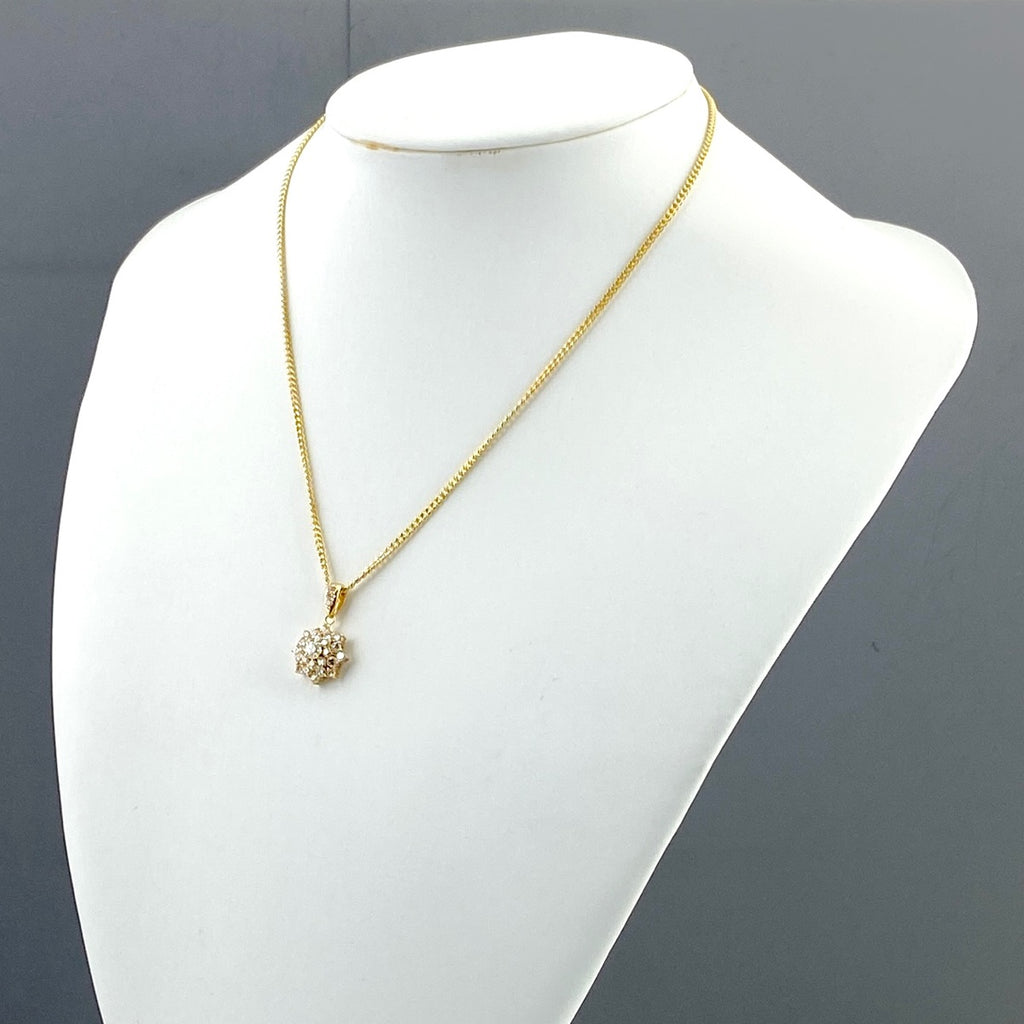 メレダイヤ デザインネックレス YG イエローゴールド ペンダント ネックレス K18 ダイヤモンド レディース 【中古】 
 ラッピング可