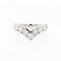 メレダイヤ デザインリング プラチナ 指輪 リング 9.5号 Pt900 ダイヤモンド レディース 【中古】nbjwl