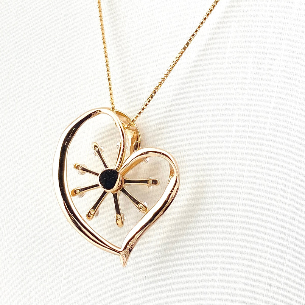 メレダイヤ デザインネックレス PG ピンクゴールド ペンダント ネックレス K18 ダイヤモンド レディース 【中古】nbjwl