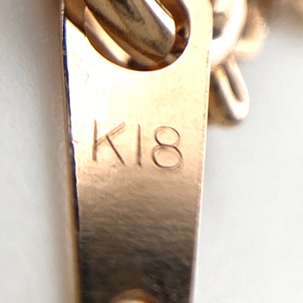 メレダイヤ デザインネックレス PG ピンクゴールド ペンダント ネックレス K18 ダイヤモンド レディース 【中古】nbjwl