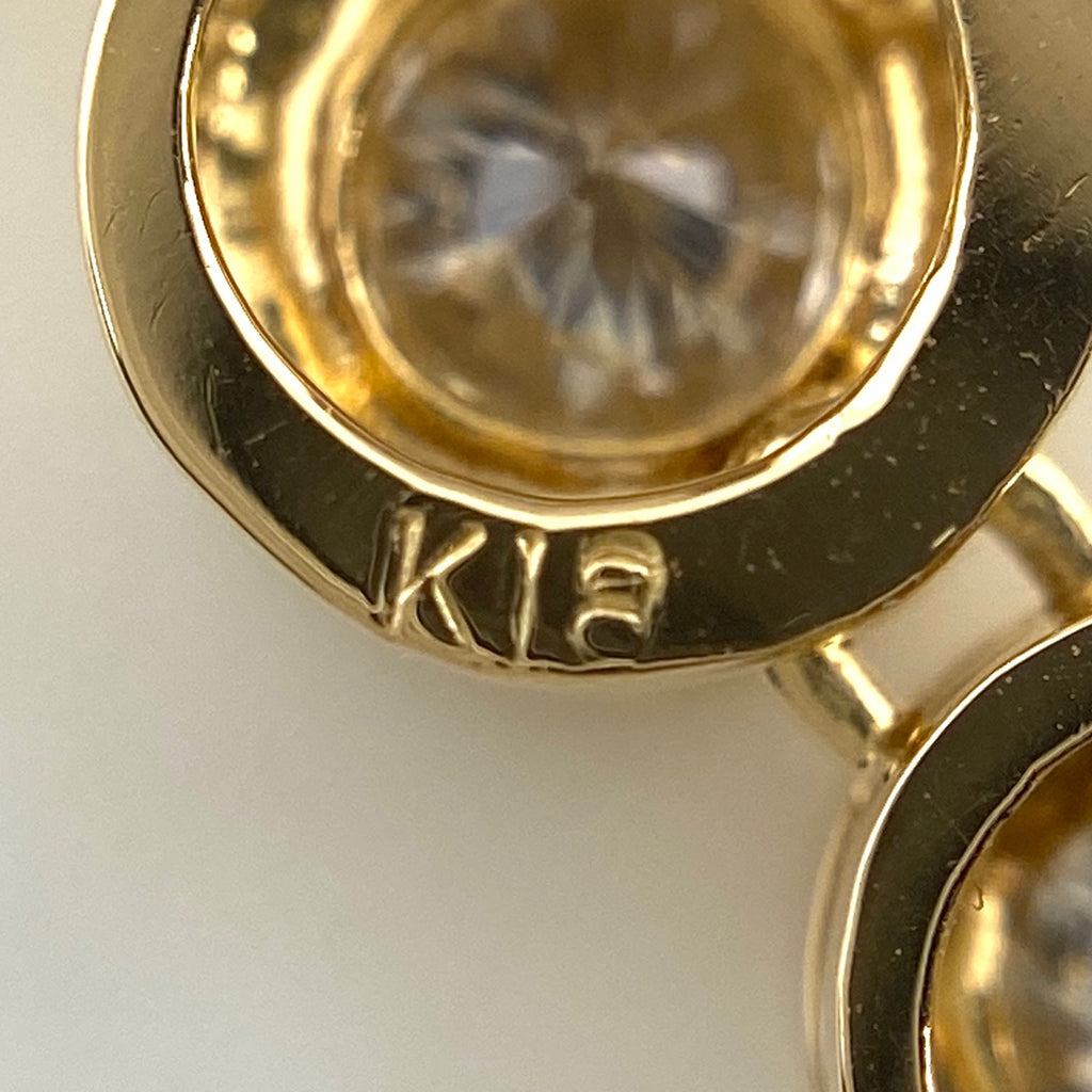 メレダイヤ デザインネックレス YG イエローゴールド ペンダント ネックレス K18 ダイヤモンド レディース 【中古】nbjwl