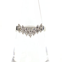 メレダイヤ デザインリング プラチナ 指輪 リング 14号 Pt900 ダイヤモンド レディース 【中古】nbjwl