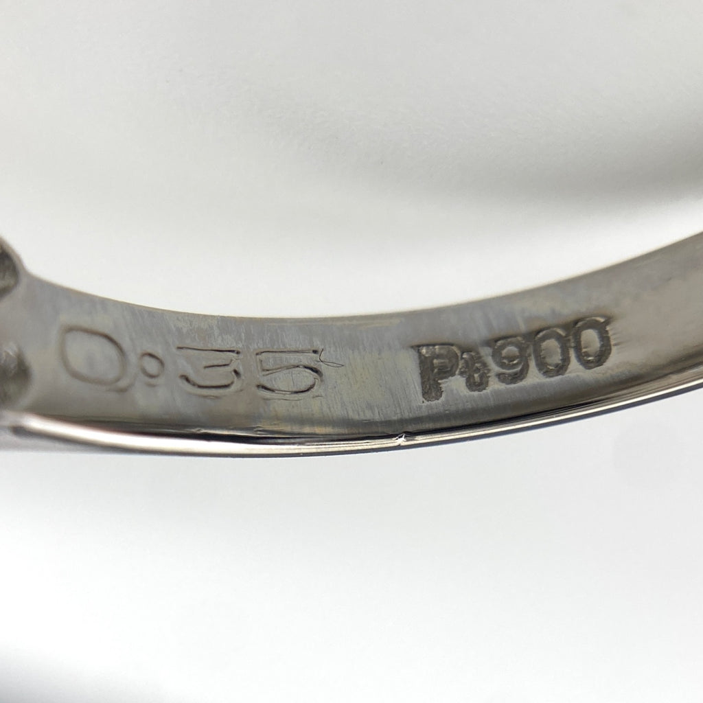 メレダイヤ デザインリング プラチナ 指輪 リング 14号 Pt900 ダイヤモンド レディース 【中古】nbjwl