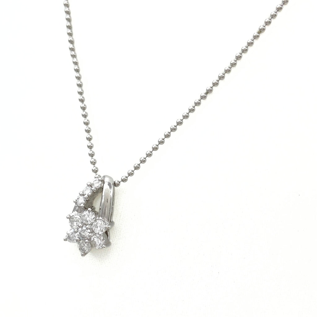 メレダイヤ デザインネックレス プラチナ ペンダント ネックレス Pt900 Pt850 ダイヤモンド レディース 【中古】nbjwl