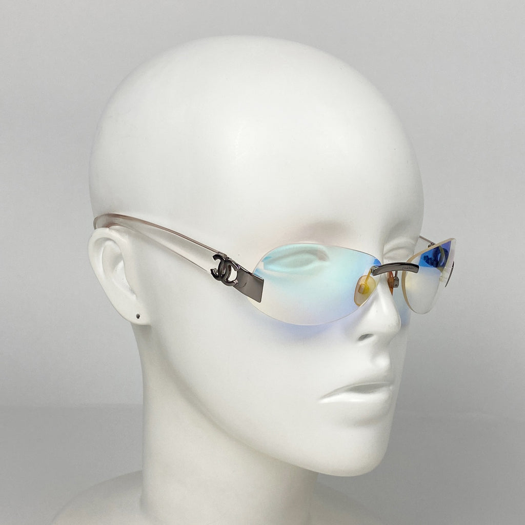 シャネル ココマーク サングラス グラデーション アイウェア サングラス プラスチック クリア 4037 レディース 【中古】brbag