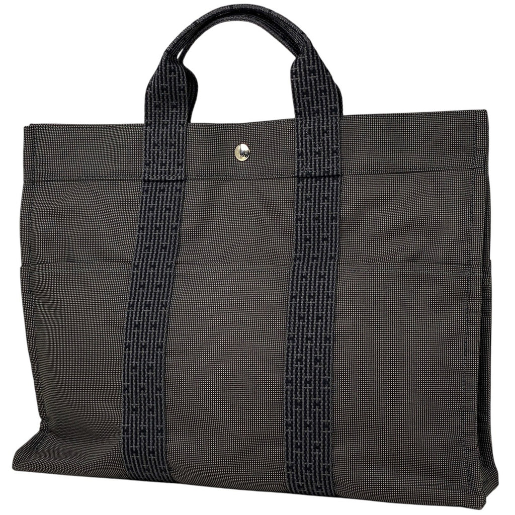 エルメス エールライン MM ハンドバッグ トートバッグ ナイロンキャンバス グレー レディース 【中古】brbag