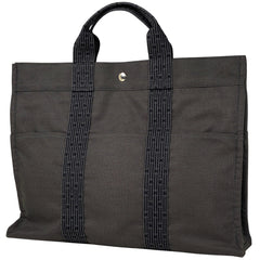 エルメス エールライン MM ハンドバッグ トートバッグ ナイロンキャンバス グレー レディース 【中古】brbag