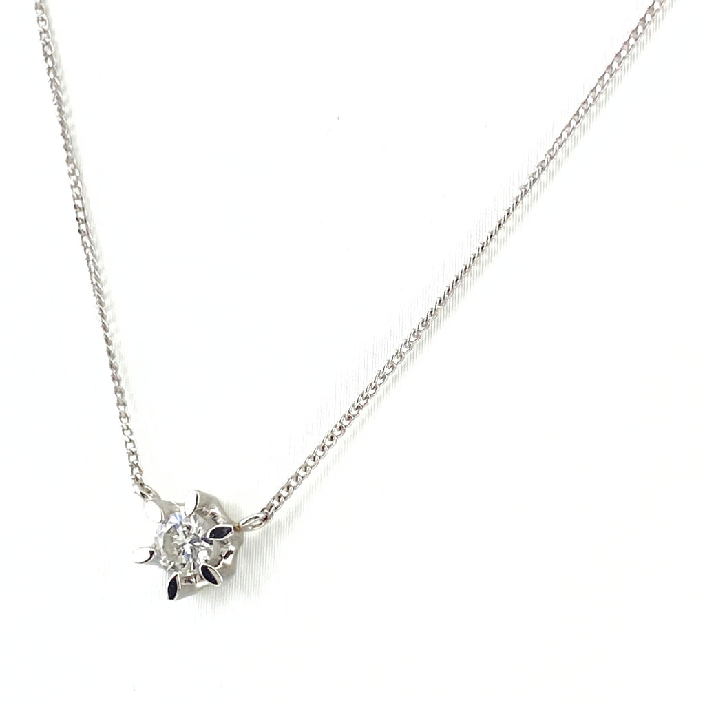 ダイヤモンド デザインネックレス プラチナ ペンダント ネックレス Pt850 ダイヤモンド レディース 【中古】nbjwl