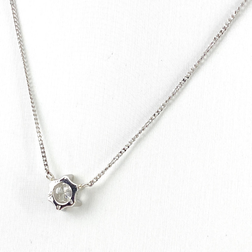 ダイヤモンド デザインネックレス プラチナ ペンダント ネックレス Pt850 ダイヤモンド レディース 【中古】nbjwl