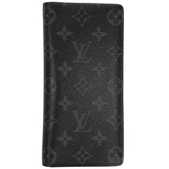 【在庫一掃】 ルイ・ヴィトン ポルトフォイユ ブラザ 札入れ 小銭入れ 長財布 モノグラムエクリプス ブラック グレー M61697 メンズ 【中古】brbag