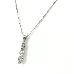 メレダイヤ デザインネックレス プラチナ ペンダント ネックレス Pt900 Pt850 ダイヤモンド レディース 【中古】nbjwl