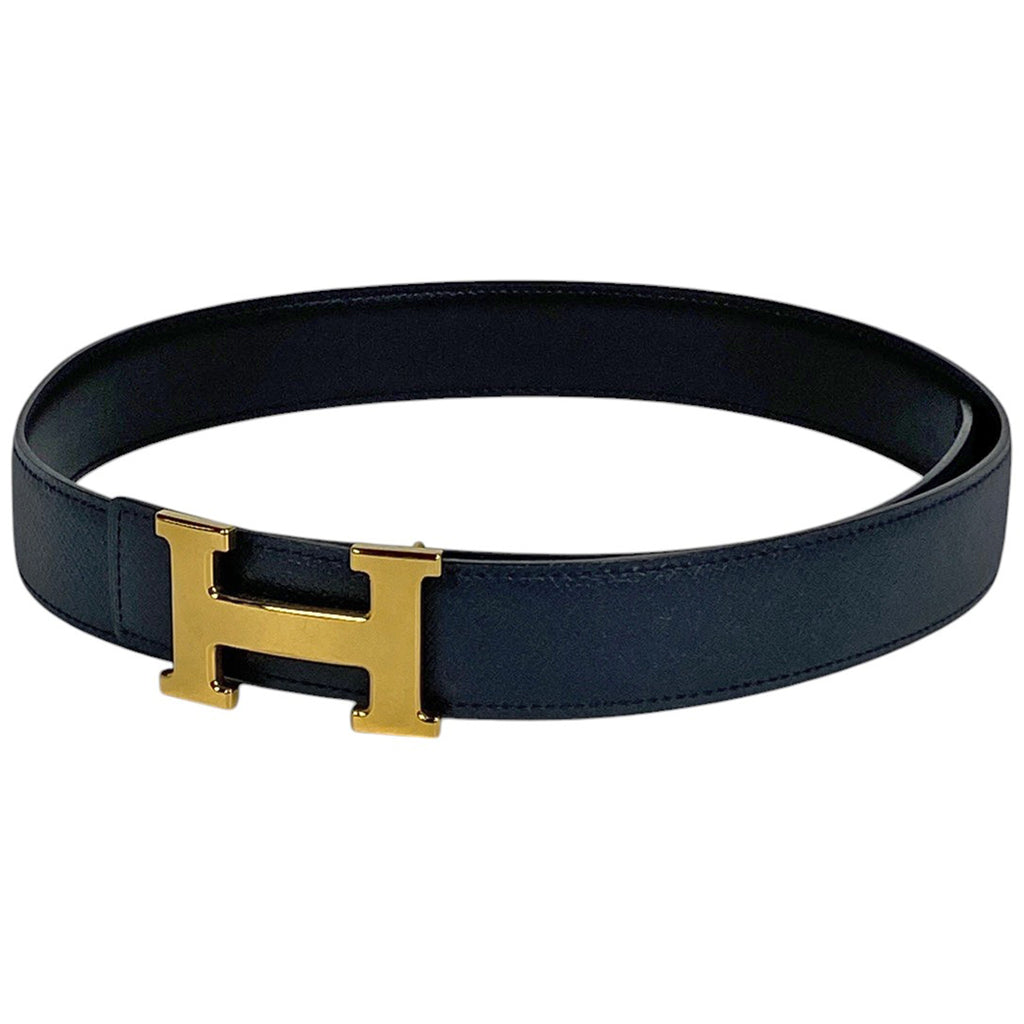 エルメス コンスタンス リバーシブル Hベ □B刻印 ベルト レザー ネイビー ブラック メンズ 【中古】 
 ラッピング可