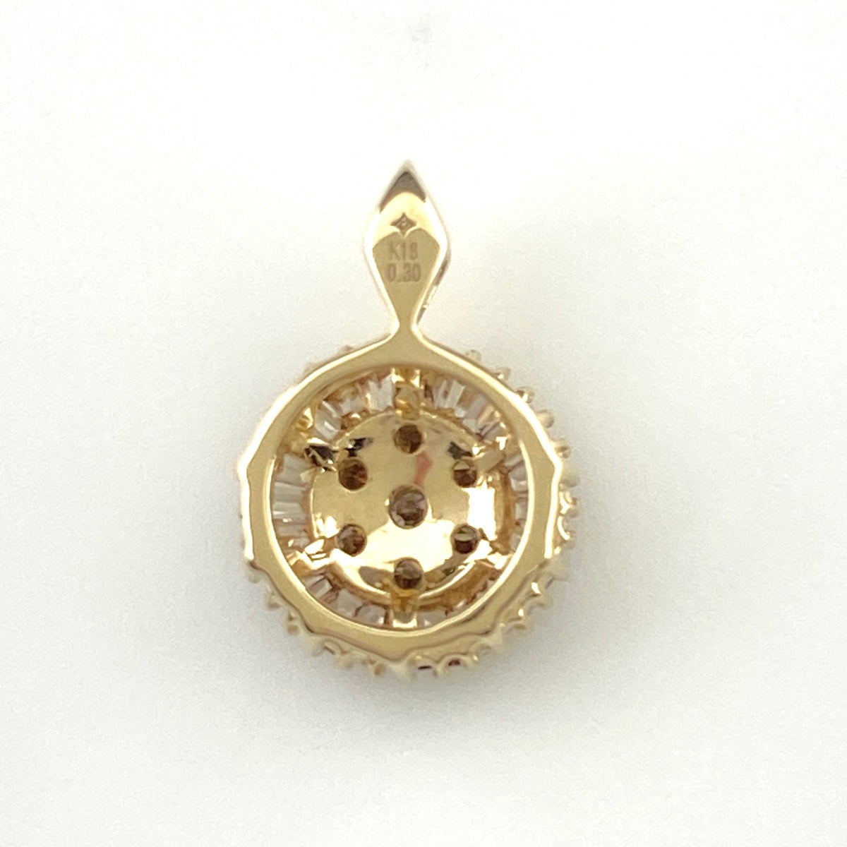 【GSTV】K18 ペンダントトップ GSTV K18シャンパンゴールド ダイヤモンド ペンダントトップ