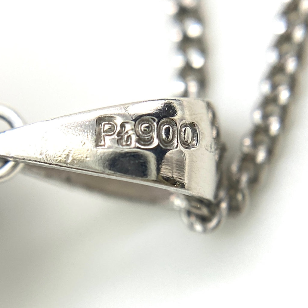 サファイア デザインネックレス プラチナ ペンダント メレダイヤ ダイヤモンド ネックレス Pt900 Pt850 サファイア レディース 【中古】 
 ラッピング可