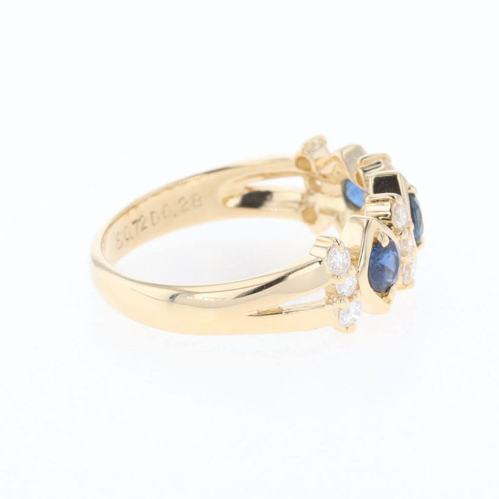 K18 YG サファイア リング 12号 0.72CT レディース 中古 nbjwl