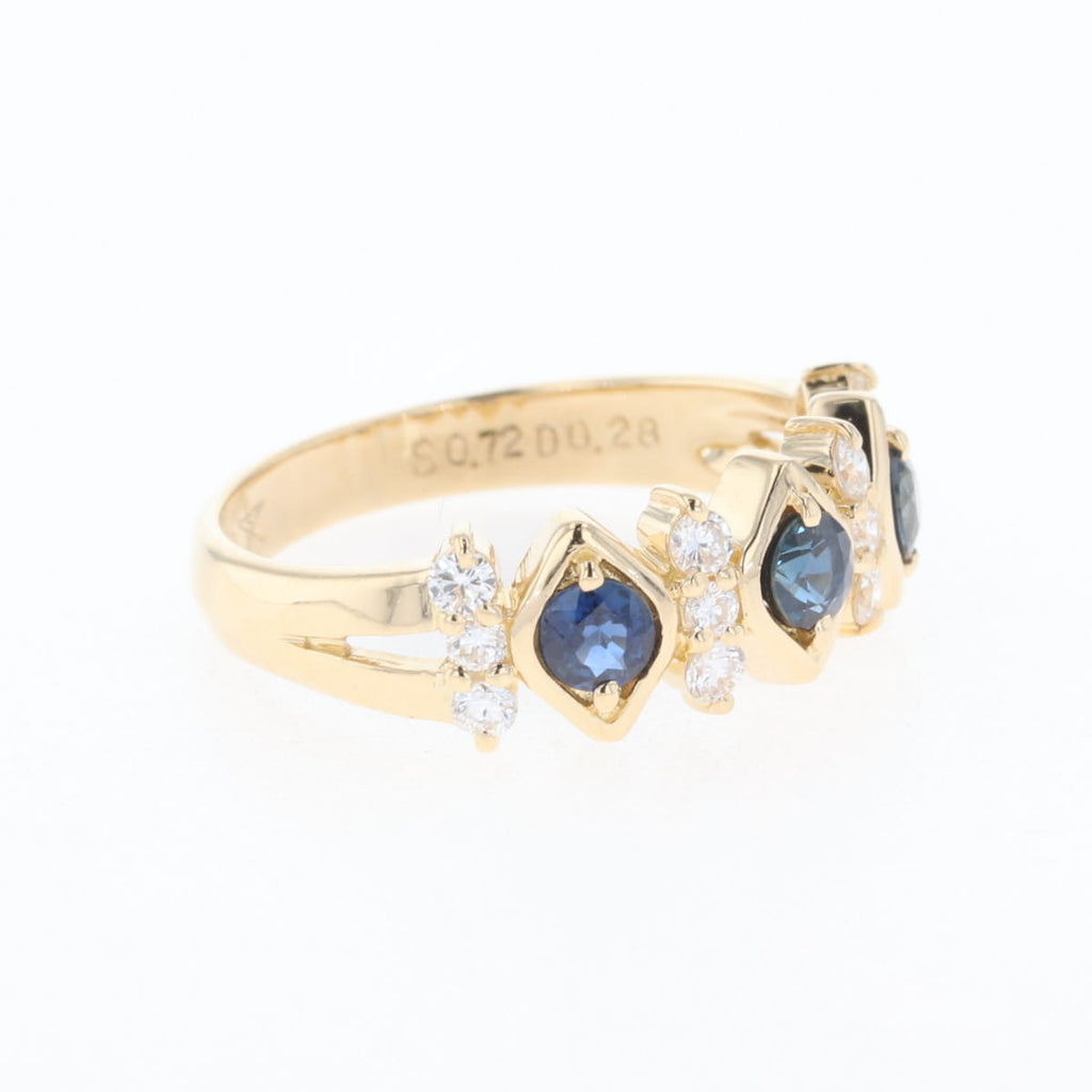 K18 YG サファイア リング 12号 0.72CT レディース 中古 nbjwl