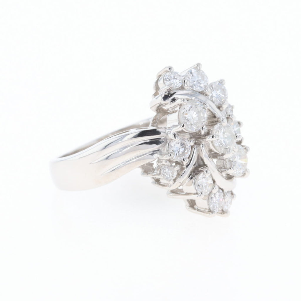 メレダイヤ デザインリング プラチナ 指輪 リング 11.5号 Pt900 ダイヤモンド レディース 【中古】nbjwl