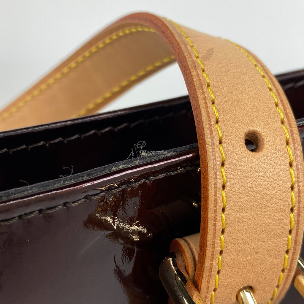 美品　ルイヴィトン　ヴェルニ　ブレントウッド　 トートバッグ　アマラント LOUIS VUITTON - 美品 ルイヴィトン ヴェルニ ブレントウッド