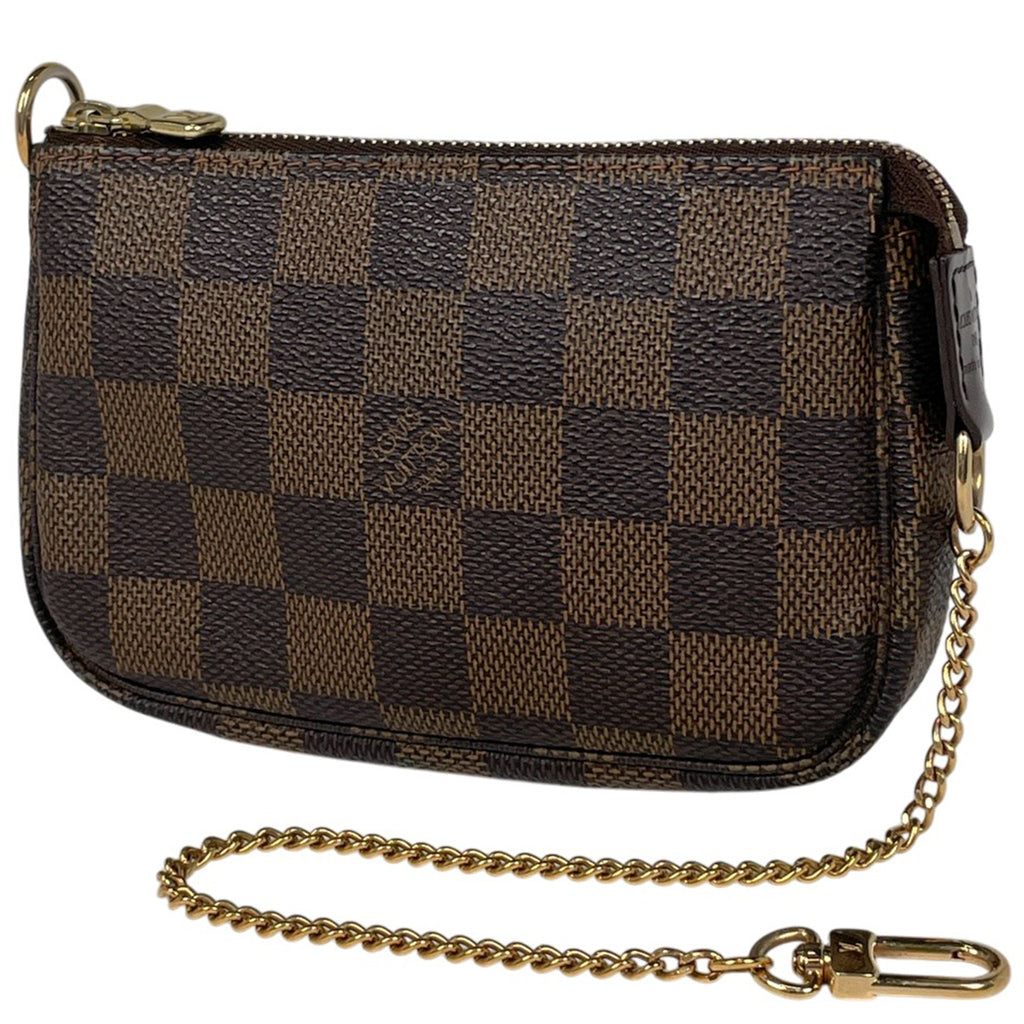 ルイ・ヴィトン ミニ ポシェット アクセソワール メイク コスメ アクセサリーポーチ ダミエ ブラウン N58009 レディース 【中古】brbag