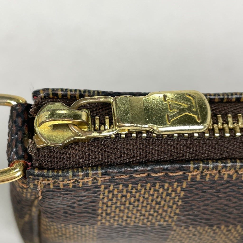 ルイ・ヴィトン ミニ ポシェット アクセソワール メイク コスメ アクセサリーポーチ ダミエ ブラウン N58009 レディース 【中古】brbag
