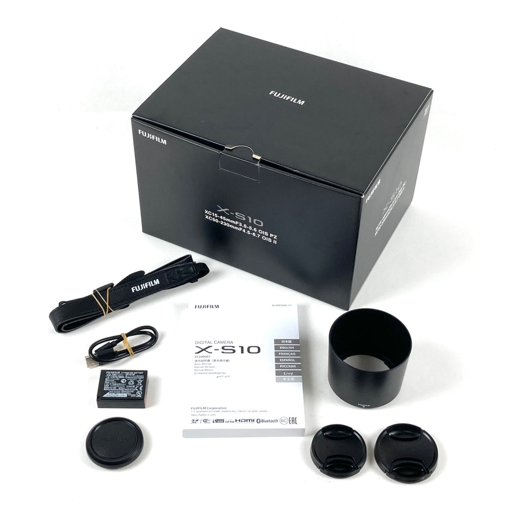 富士フイルム FUJIFILM X-S10 ダブルズーム レンズキット ブラック デジタル ミラーレス 一眼カメラ 【中古】cambb