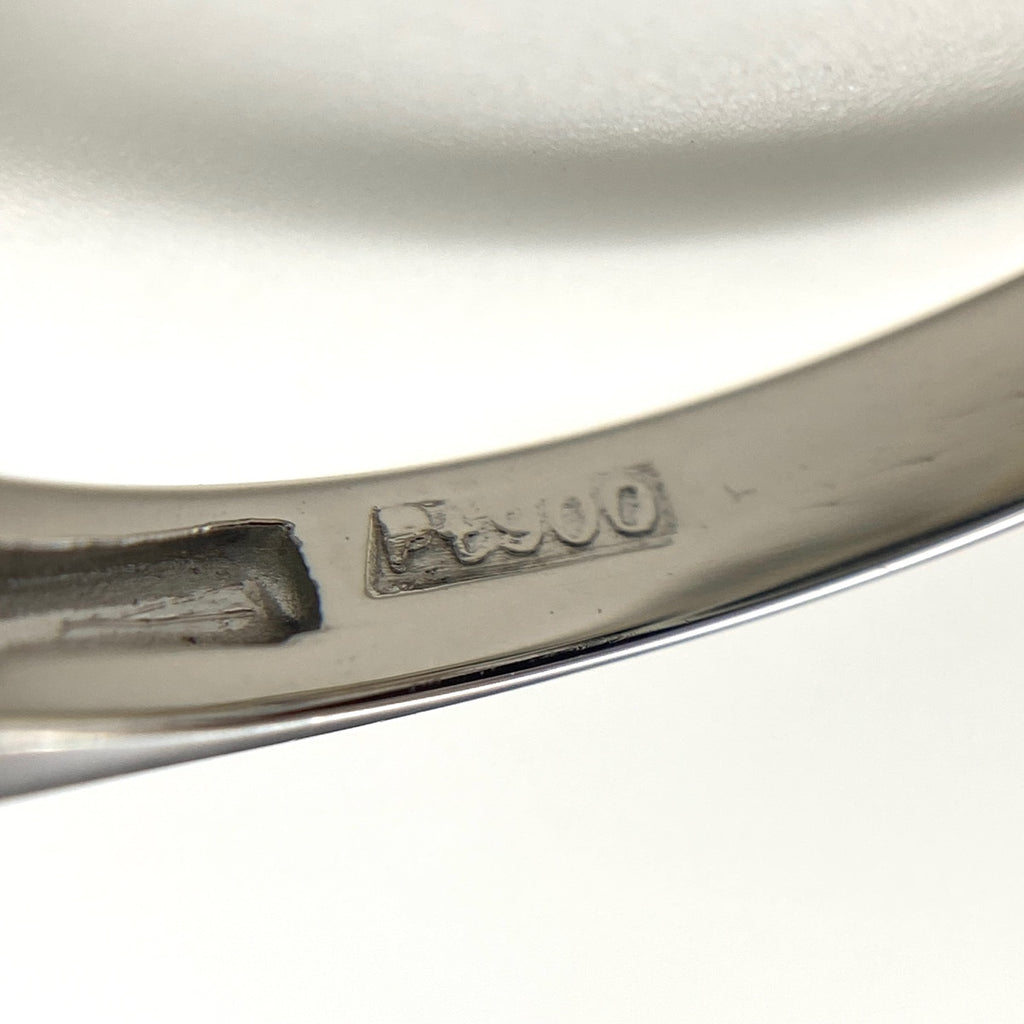 翡翠 デザインリング プラチナ 指輪 メレダイヤ リング 11.5号 Pt900 ヒスイ ダイヤモンド レディース 【中古】nbjwl