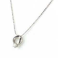 メレダイヤ デザインネックレス プラチナ ペンダント ネックレス Pt900 Pt850 ダイヤモンド レディース 【中古】nbjwl